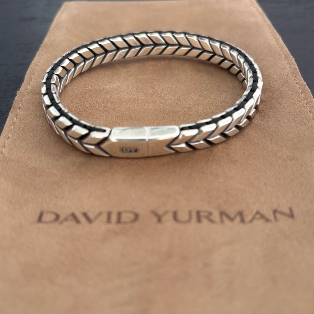 David Yurman Men's Silver Chevron Bracelet